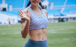 朱可儿紧身健身写真图片,曲线毕露，展现完美身材